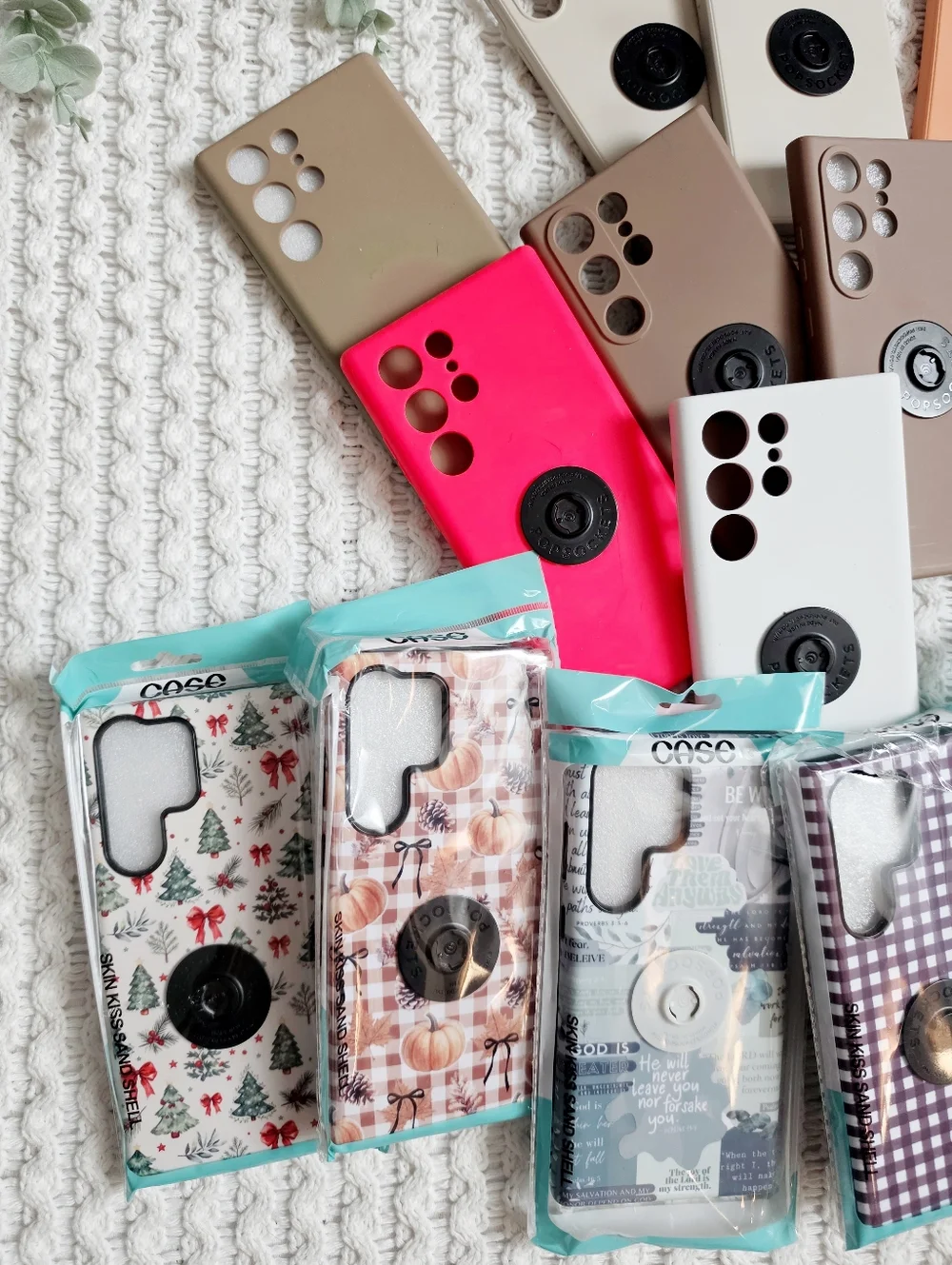 Samsung Galaxy S23 Ultra Phone Case Bundle Silicone Christmas Halloween Neutral